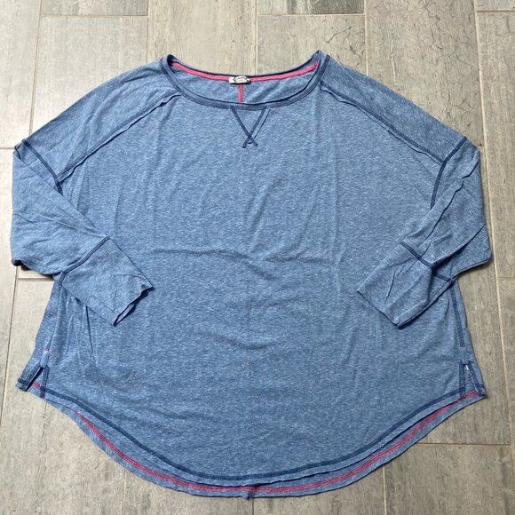 Intimately Free People Boxy Oversized Lounge Pullover Sleep Shirt Blue XS - Picture 1 of 8